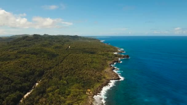 A trópusi sziget sziklás partjai — Stock videók
