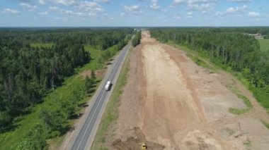 Otoyol inşaatı Hava Görünümü