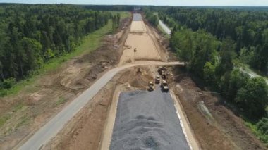 Otoyol inşaatı Hava Görünümü