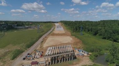 Otoyol inşaatı Hava Görünümü