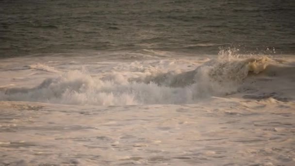 Océano con grandes olas — Vídeo de stock