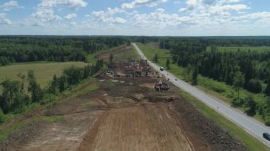 Otoyol inşaatı Hava Görünümü