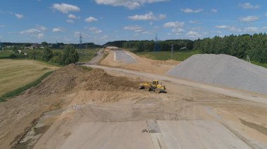 Otoyol inşaatı Hava Görünümü