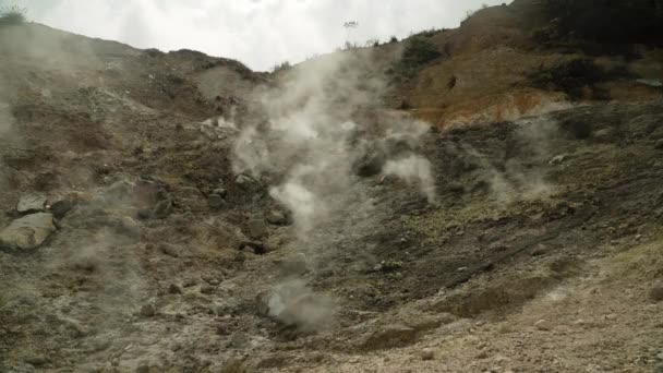 Геотермальная активность и гейзеры — стоковое видео