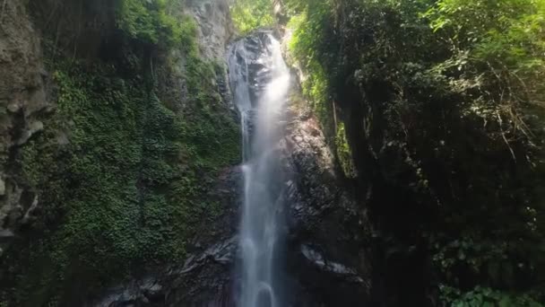 Piękny tropikalny wodospad. — Wideo stockowe