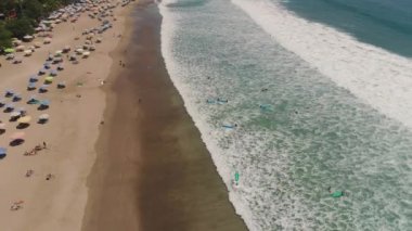 Hava manzaralı plaj, Bali, Kuta.