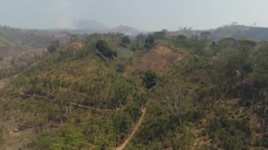 Dağ manzarası Jawa Adası, Endonezya.