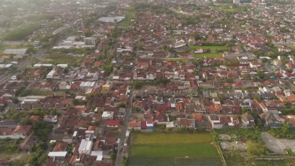 Aerial view Yogyakarta, Indonesia — Stock Video
