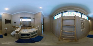 Otel iç banyoda. vr360