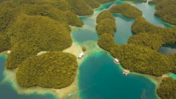 Paesaggio marino con lagune e isole — Video Stock