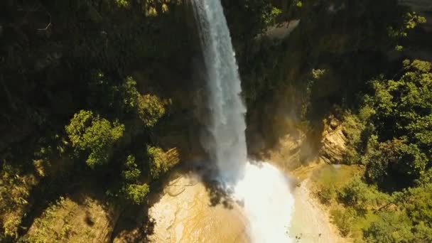 Schöner tropischer Wasserfall. — Stockvideo