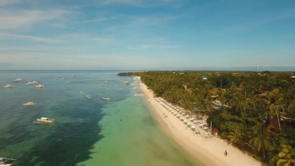 Belle plage de sable Philippines — Video