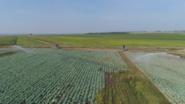 Tarım arazisindeki sulama sistemi.