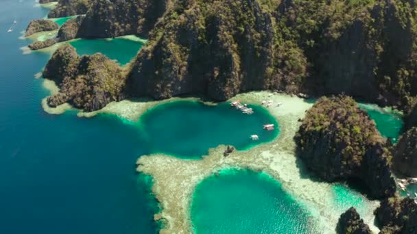 Tropisk ö Busuanga, Palawan, Filippinerna. — Stockvideo