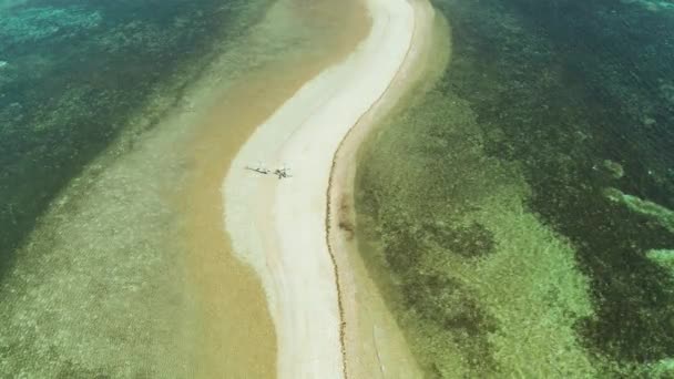 Isla tropical con playa de arena, Filipinas, Palawan — Vídeos de Stock