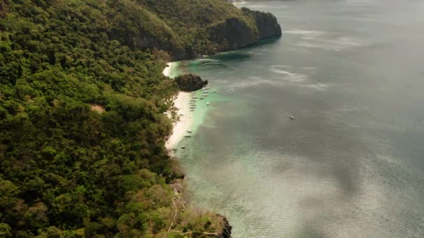 热带海水泻湖和海滩，菲律宾，El Nido. — 图库视频影像