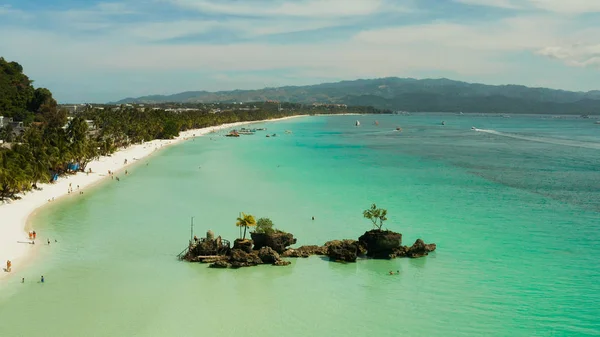 菲律宾，有白色沙滩的Boracay岛 — 图库照片