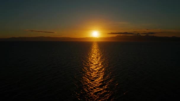 Západ slunce nad mořem. Boracay, Filipíny — Stock video
