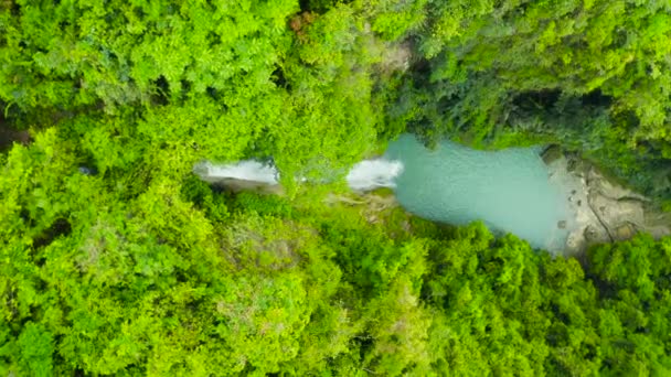 Bela cachoeira tropical Filipinas, Cebu — Vídeo de Stock