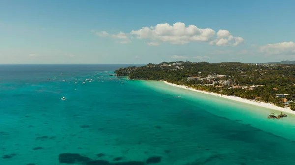 Isla Boracay con playa de arena blanca, Filipinas — Foto de Stock