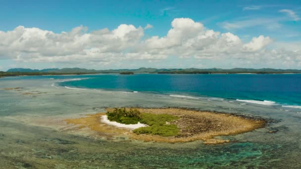 Tropisch eiland in het blauwe oceaan water — Stockvideo