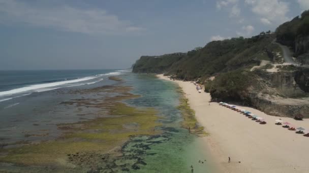 Paesaggio marino con spiaggia — Video Stock