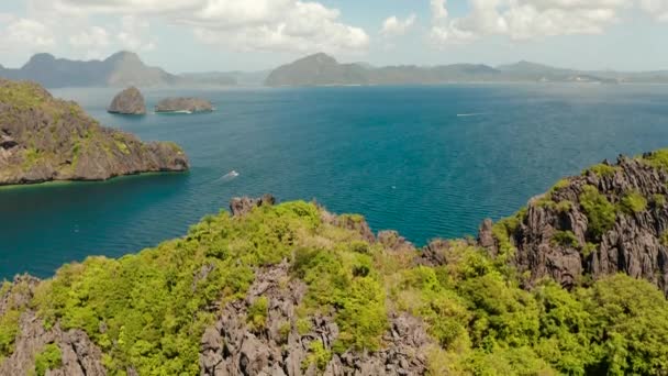 Paysage marin avec îles tropicales El Nido, Palawan, Philippines — Video