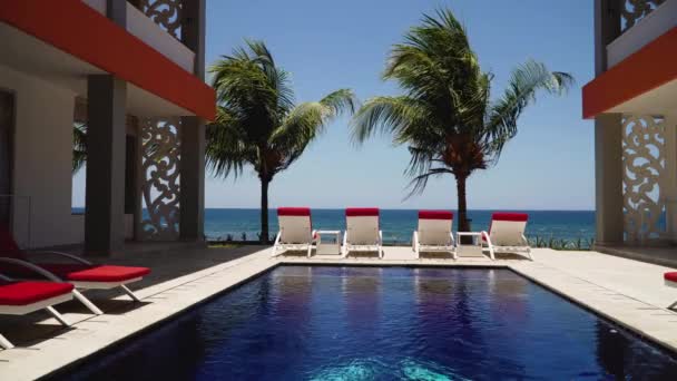 Готель на березі моря Індонезія, Балі — стокове відео