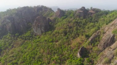 Dağ manzarası Jawa Adası, Endonezya.