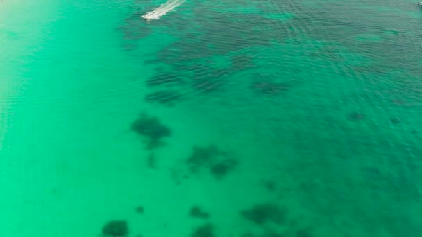 Ilha de Boracay com praia de areia branca, Filipinas — Vídeo de Stock