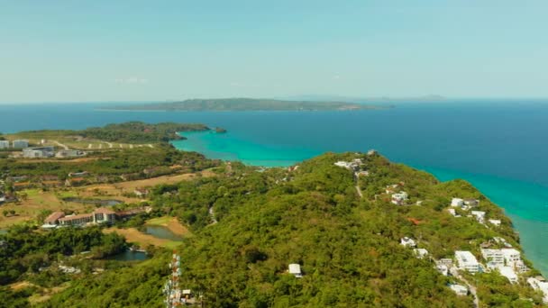 Isla Boracay con hoteles, Filipinas. — Vídeos de Stock