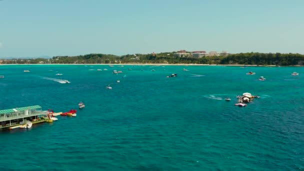 Atrakcja morska na plaży resort.Boracay wyspa Filipiny. — Wideo stockowe