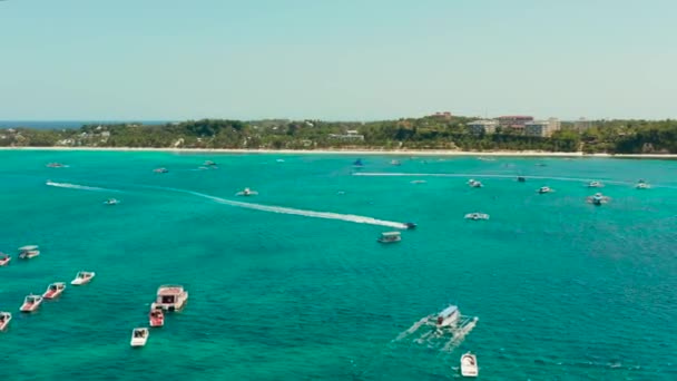 Atração marítima no resort de praia.Ilha de Boracay Filipinas. — Vídeo de Stock