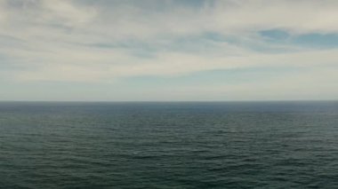 Deniz manzarası, mavi deniz, bulutlu gökyüzü, hava manzarası