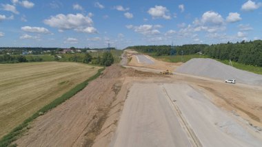 Otoyol inşaatı Hava Görünümü