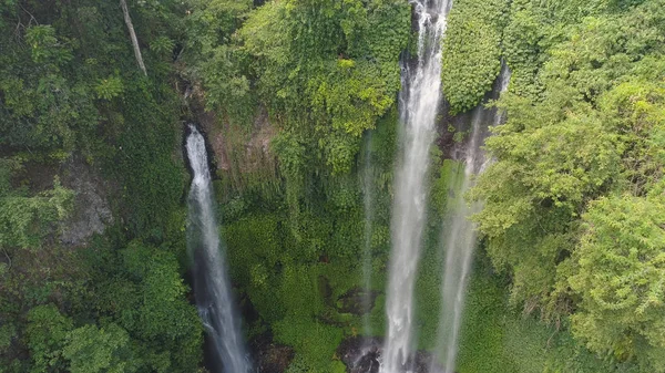 Schöner tropischer Wasserfall Bali, Indonesien. — Stockfoto