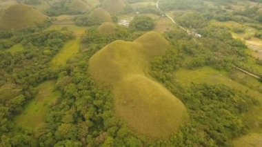 Bohol, Filipinler yatay, yeşil tepeler