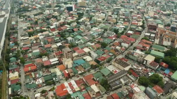 Manila, die Hauptstadt der Philippinen von oben. — Stockvideo