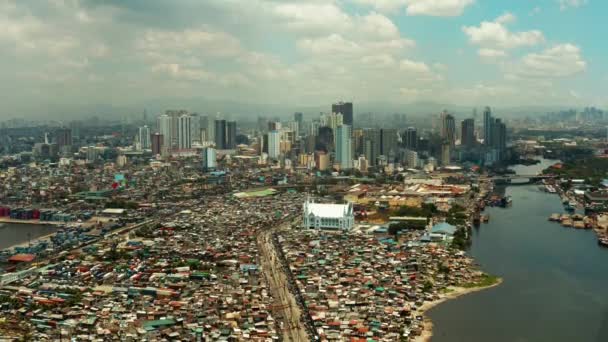 Manila city, the capital of the Philippines. — Stock Video