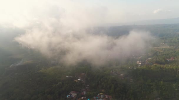 terres agricoles et village Bali, Indonésie.