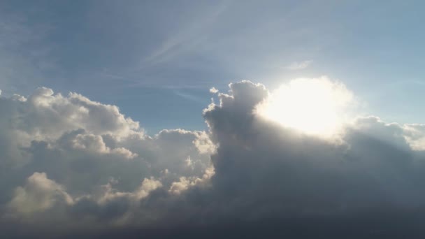 Ciel avec nuages paysage aérien — Video