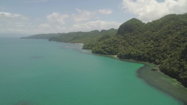 Морський пейзаж з Caramoan островів, Camarines сюр, Філіппіни. — стокове відео