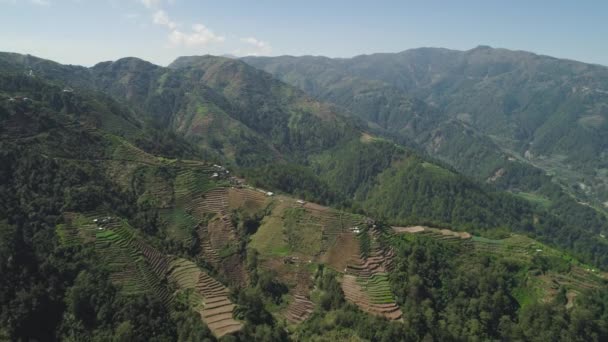 Terras agrícolas em uma província de montanha Filipinas, Luzon — Vídeo de Stock