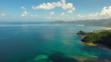 Hyperlapse: Tropikal adalar El Nido, Palawan, Filipinler ile Deniz Manzarası