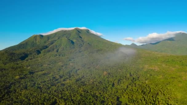 Hyperpropada: hory pokryté Deštnou pralesem, Filipíny, Camiguin. — Stock video