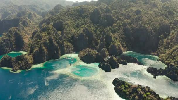Trópusi sziget Busuanga, Palawan, Fülöp-szigetek. — Stock videók