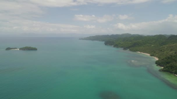Seascape of Caramoan Islands, Camarines Sur, Φιλιππίνες. — Αρχείο Βίντεο