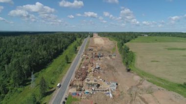 Otoyol inşaatı Hava Görünümü