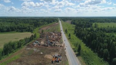 Otoyol inşaatı Hava Görünümü