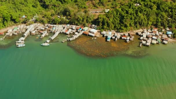 Balabac Adası, Palawan, Filipinler 'deki şehir ve liman. — Stok video